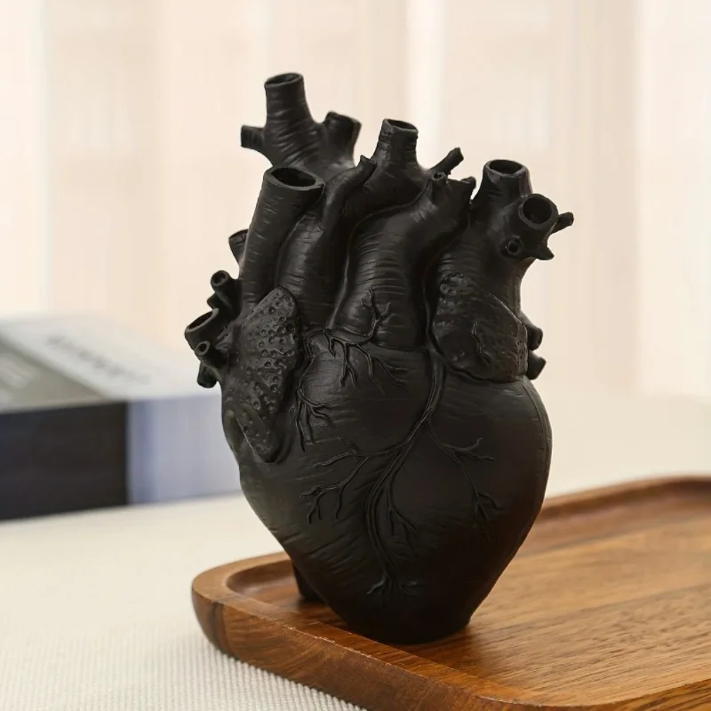 Florist Supply Vases - Black Anatomical Heart Vase Halloween Creative