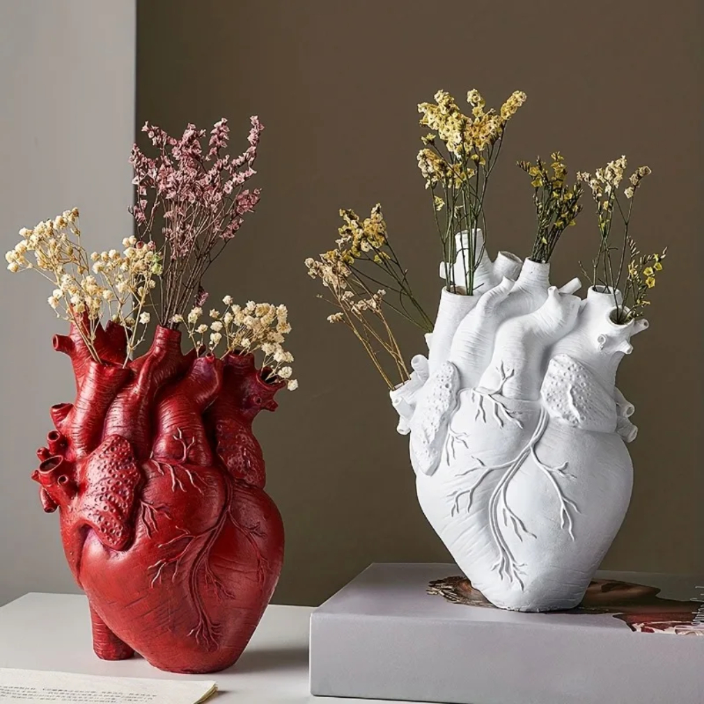 Black Anatomical Heart Vase Ha - Florist Supply Vases ulasan dan harga