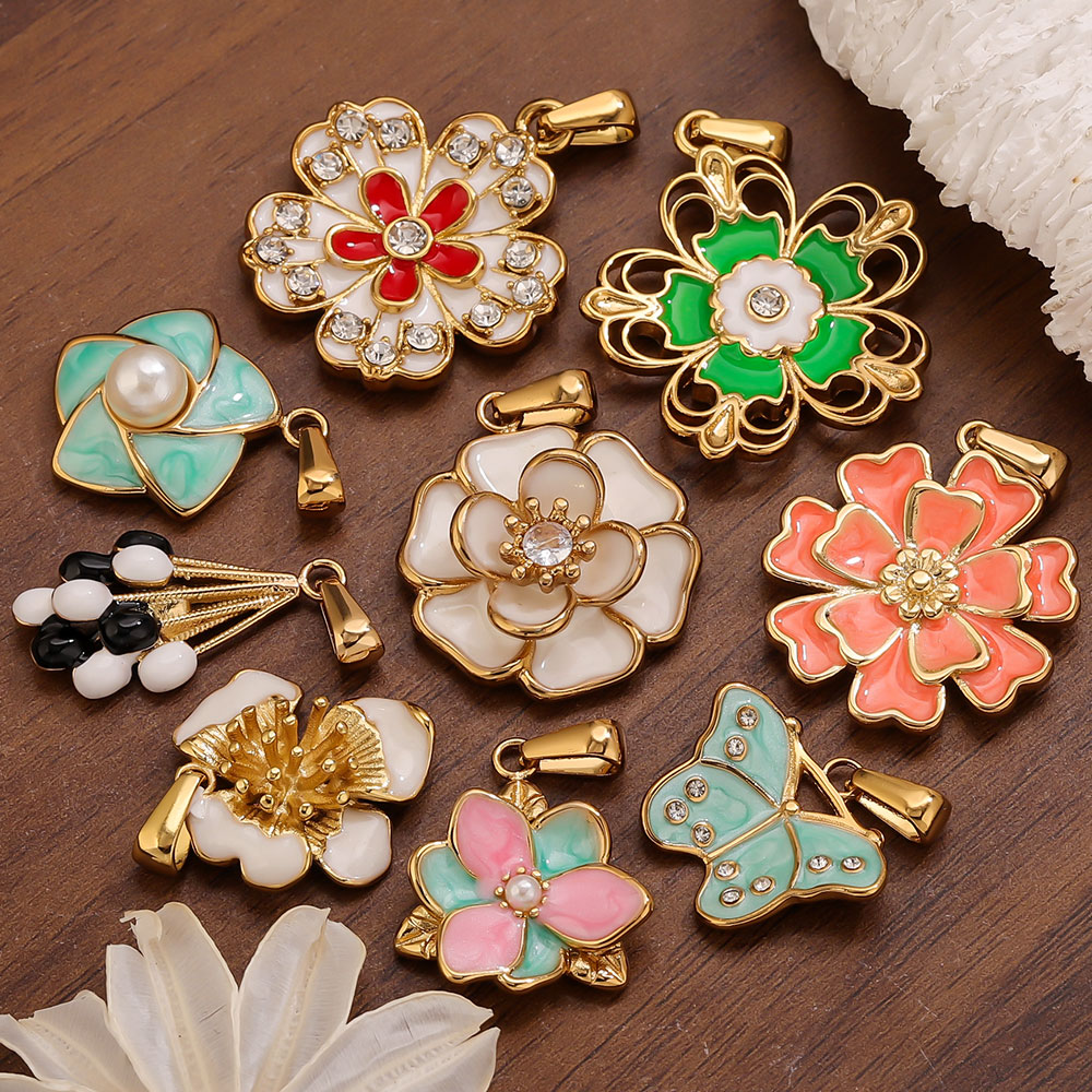 2PCS Stainless Steel Enamel La - Flower Supply ulasan dan harga