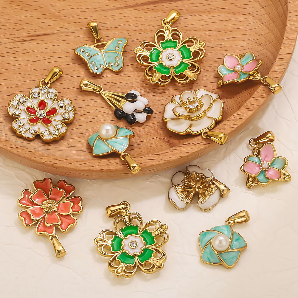 2PCS Stainless Steel Enamel La - Flower Supply ulasan dan harga