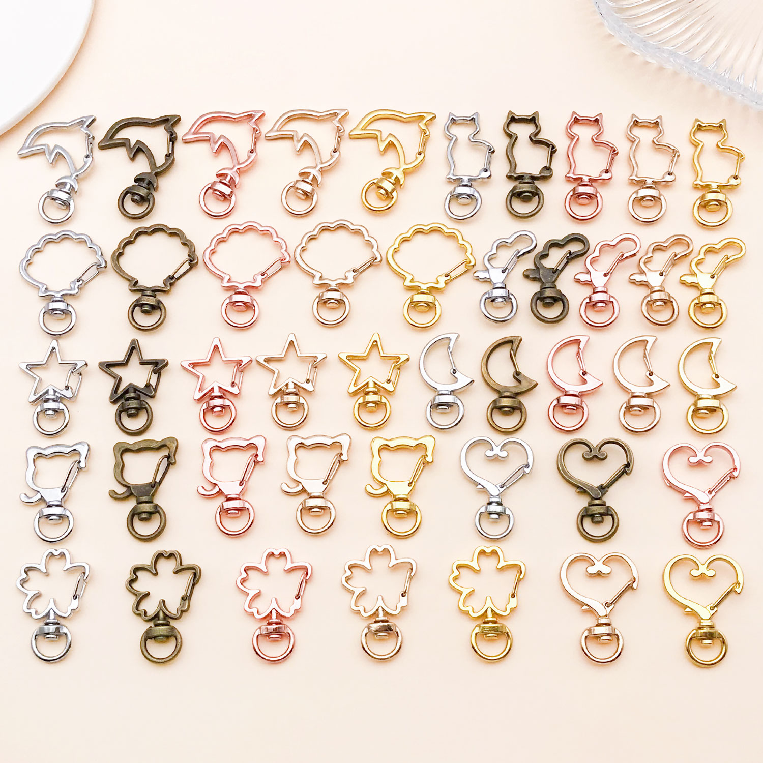 5pcs/lot Heart Star Moon Cat D - Flower Supply ulasan dan harga