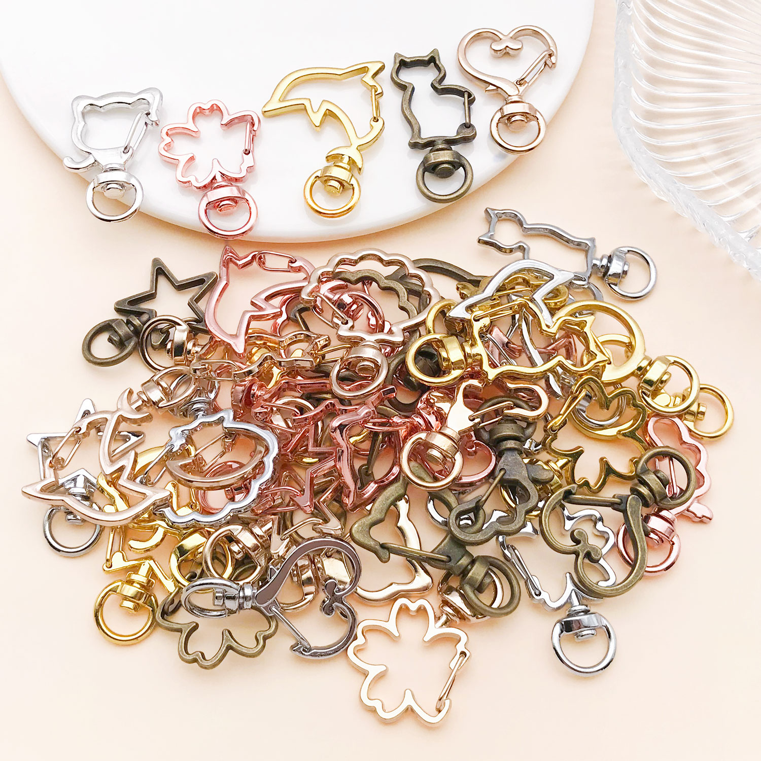 5pcs/lot Heart Star Moon Cat D - Flower Supply ulasan dan harga