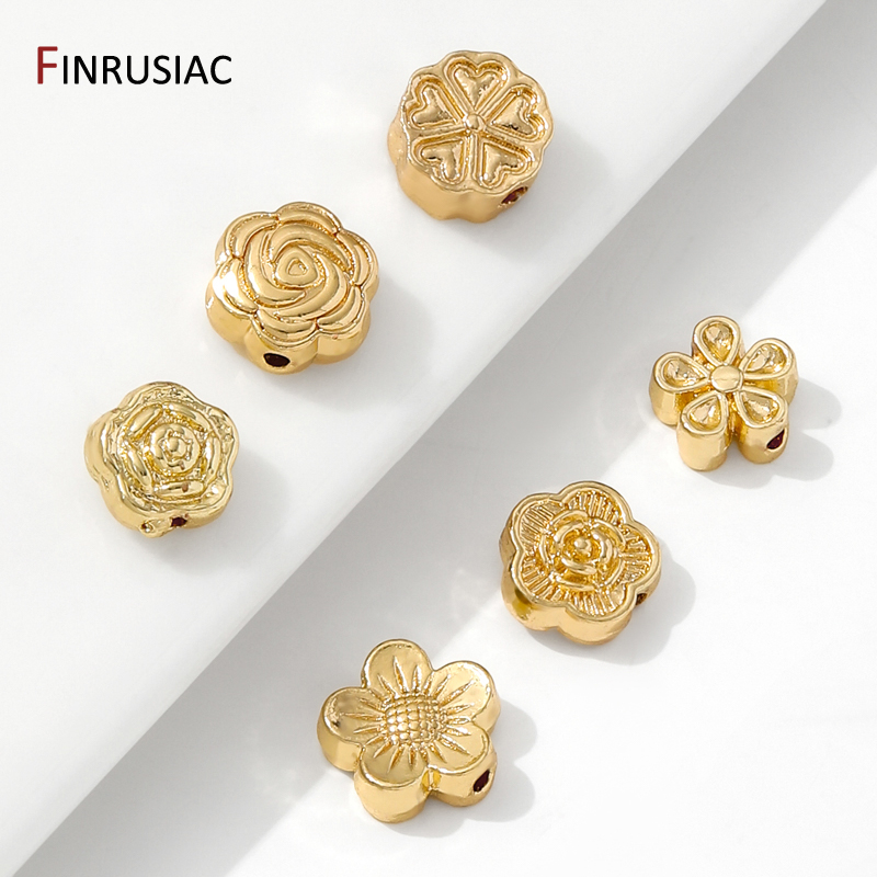 14K Gold Plated Brass Flower S - Flower Supply ulasan dan harga