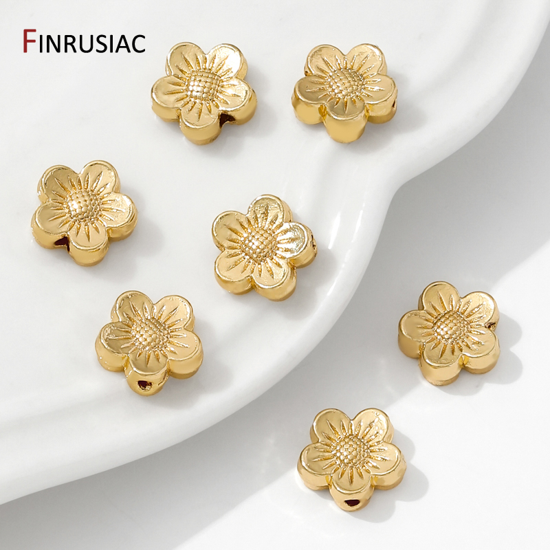 14K Gold Plated Brass Flower S - Flower Supply ulasan dan harga