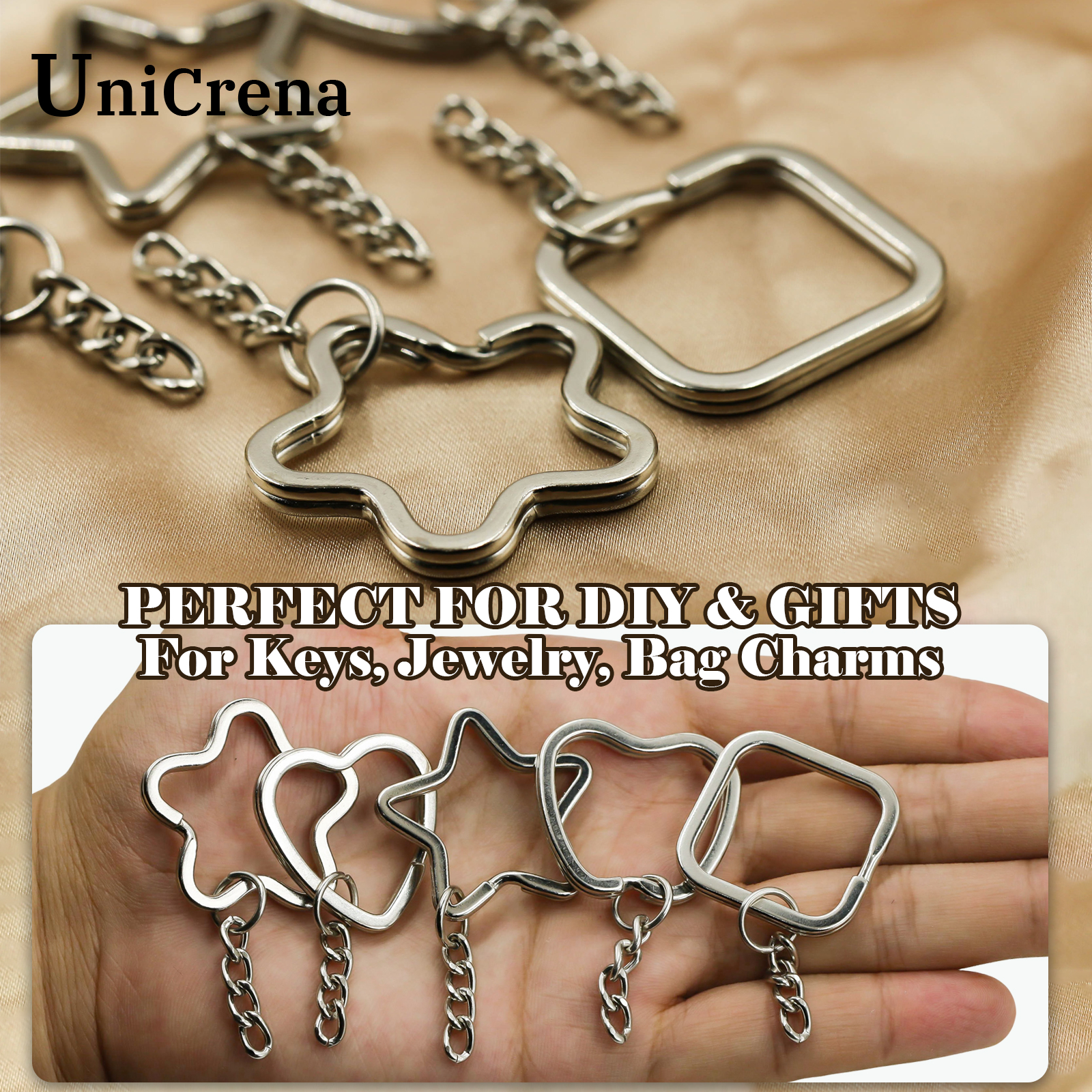 UniCrena Split Ring Keychain w - Flower Supply ulasan dan harga