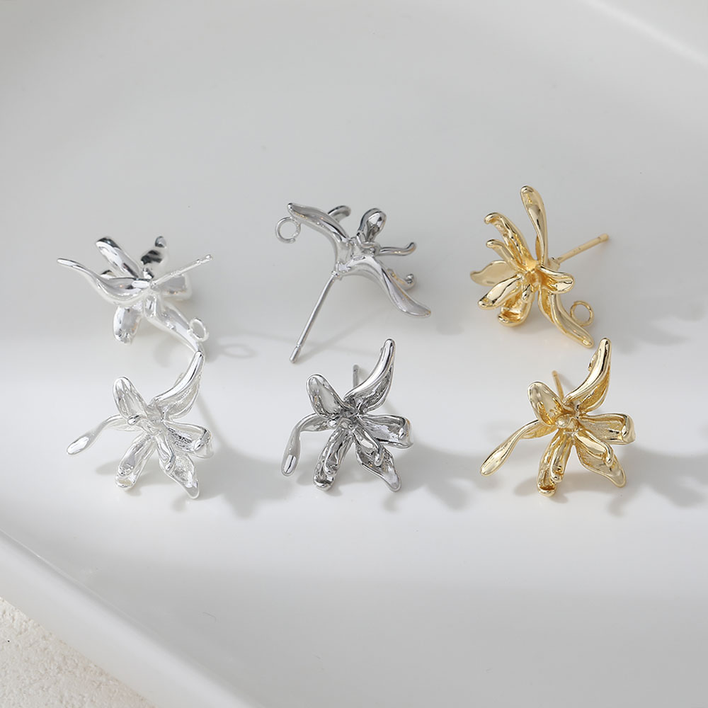 4PCS Dainty Flower Shape Ear S - Flower Supply ulasan dan harga