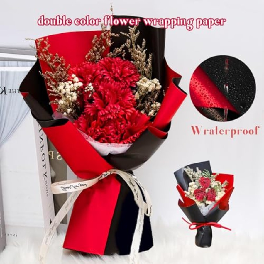20 Sheets Flower Wrapping Pape - Flower Supply ulasan dan harga