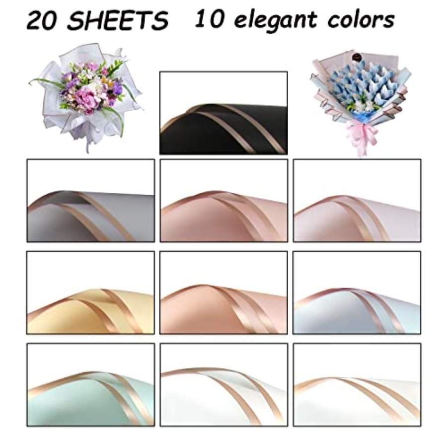 20 Sheets Flower Wrapping Pape - Flower Supply ulasan dan harga