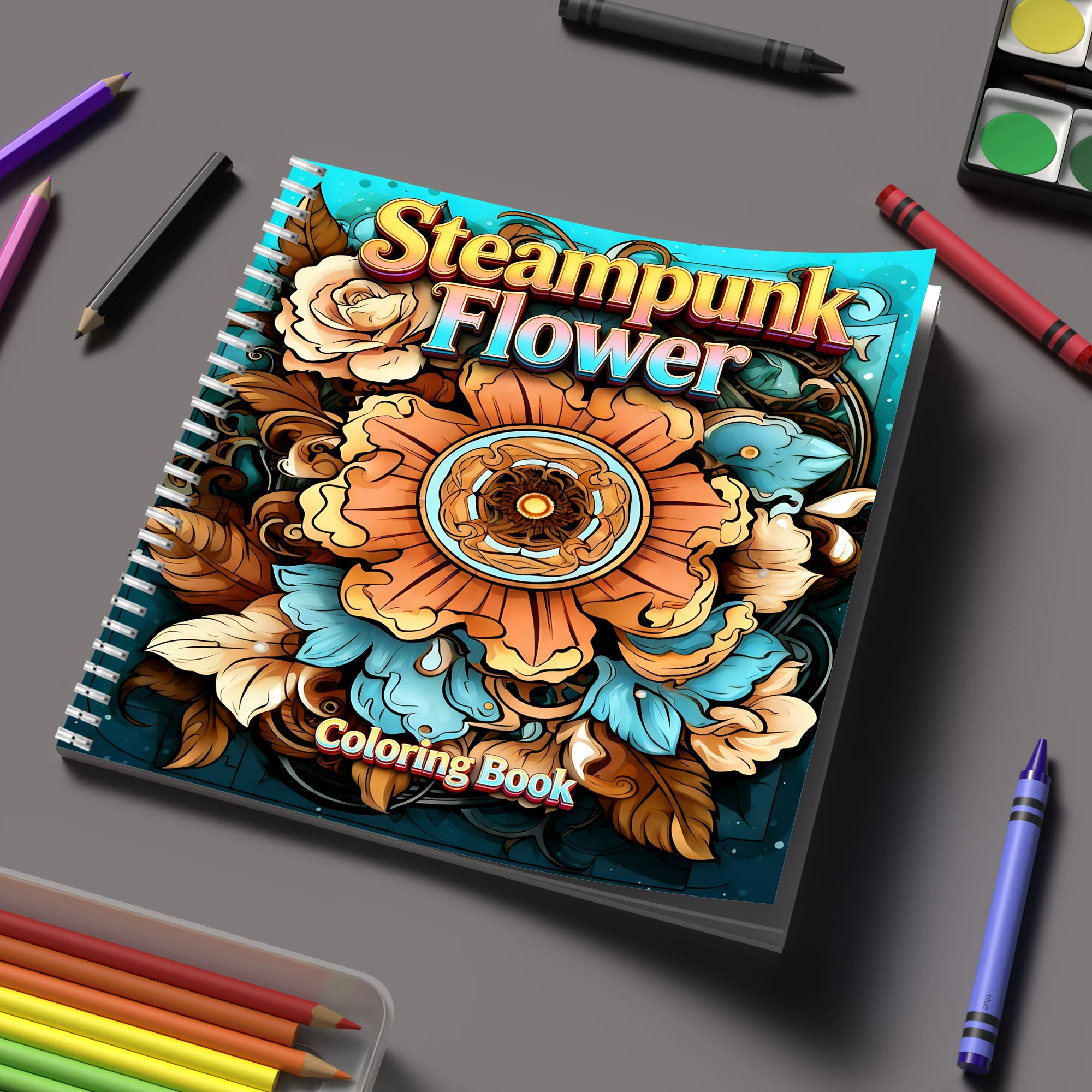Coloring Book Steampunk Flower - Flower Supply ulasan dan harga