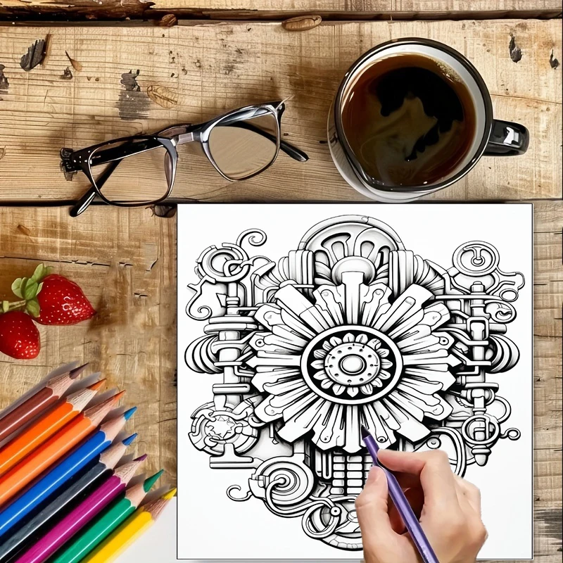 Coloring Book Steampunk Flower - Flower Supply ulasan dan harga