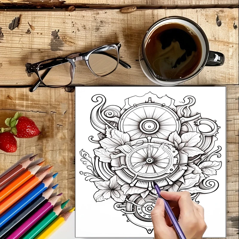 Coloring Book Steampunk Flower - Flower Supply ulasan dan harga