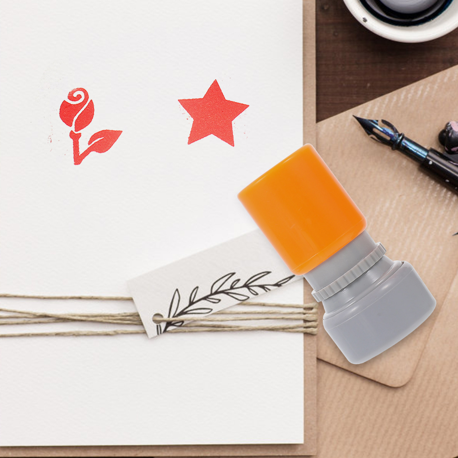 3Pcs Little Red Flower Stamps  - Flower Supply ulasan dan harga