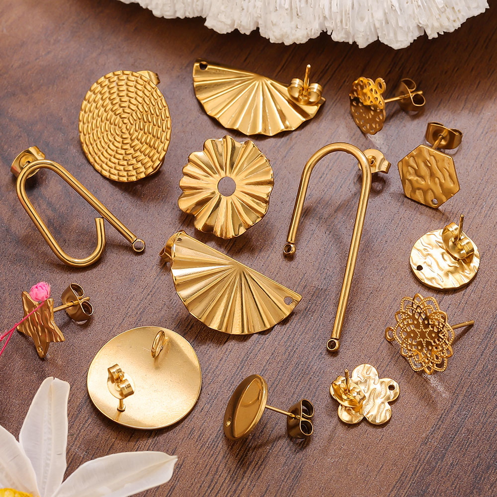 10pcs Stainless Steel Earrings - Flower Supply ulasan dan harga