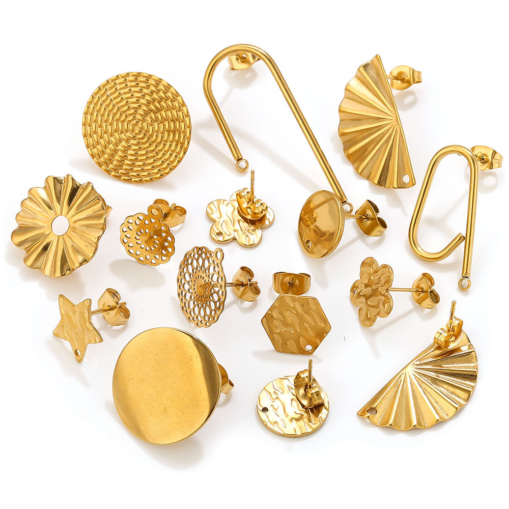 10pcs Stainless Steel Earrings - Flower Supply ulasan dan harga