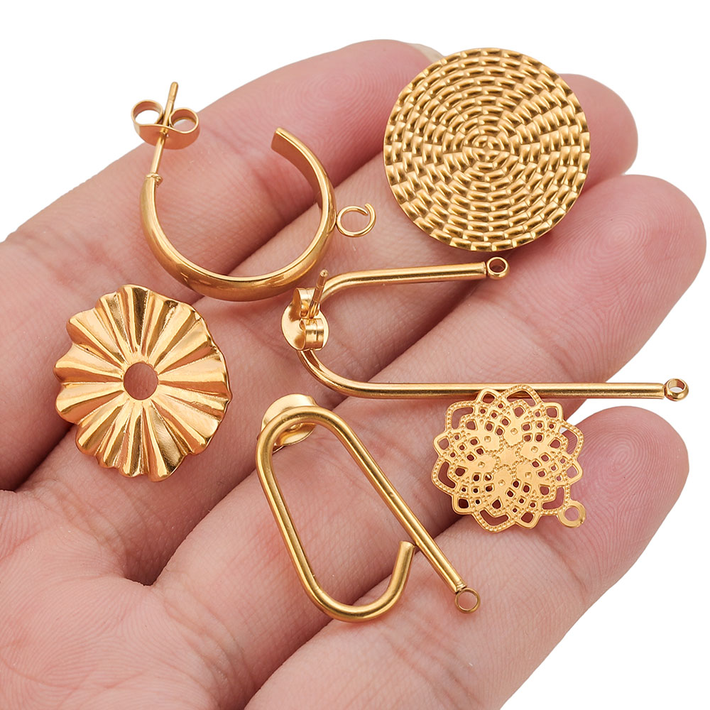 10pcs Stainless Steel Earrings - Flower Supply ulasan dan harga