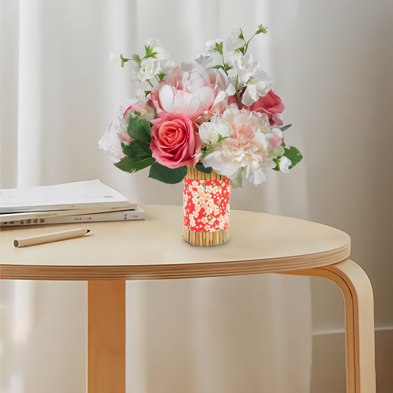 Straw Craft Decorative Vase Dr - Florist Supply Vases ulasan dan harga
