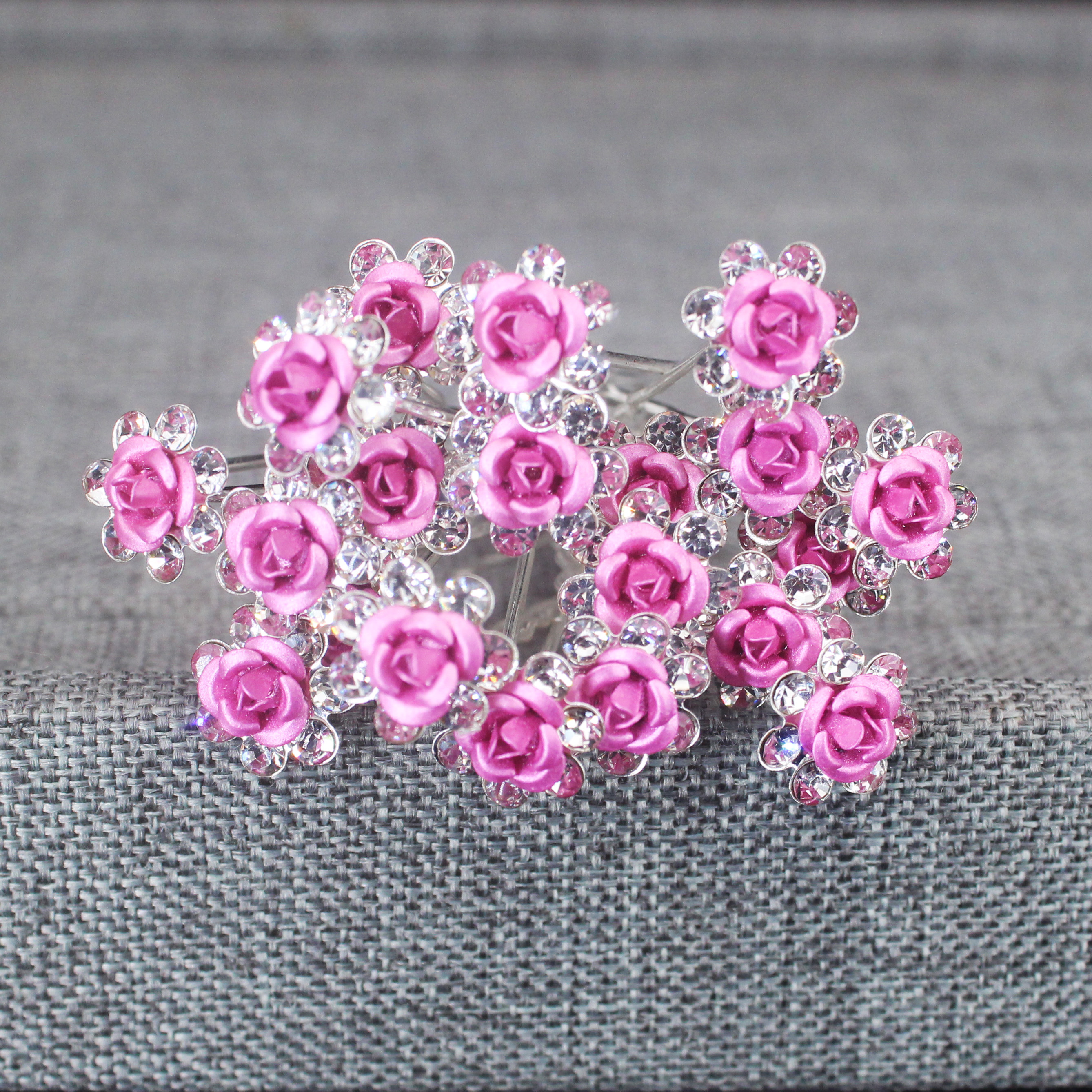 20PCS Rose Flower Rhinestone H - Flower Supply ulasan dan harga
